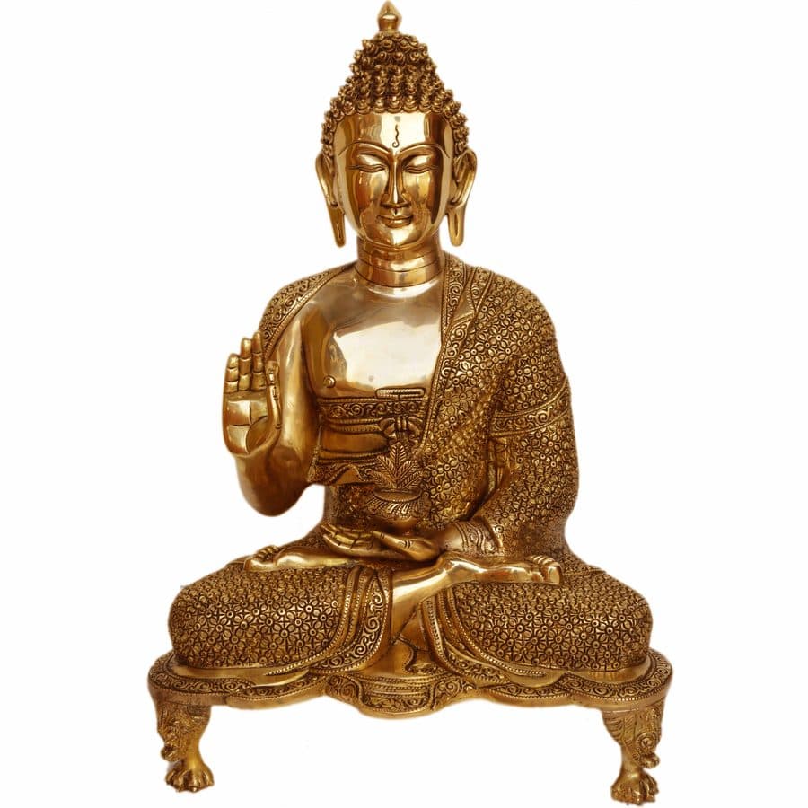 Buddha Medium size figure in metal brass