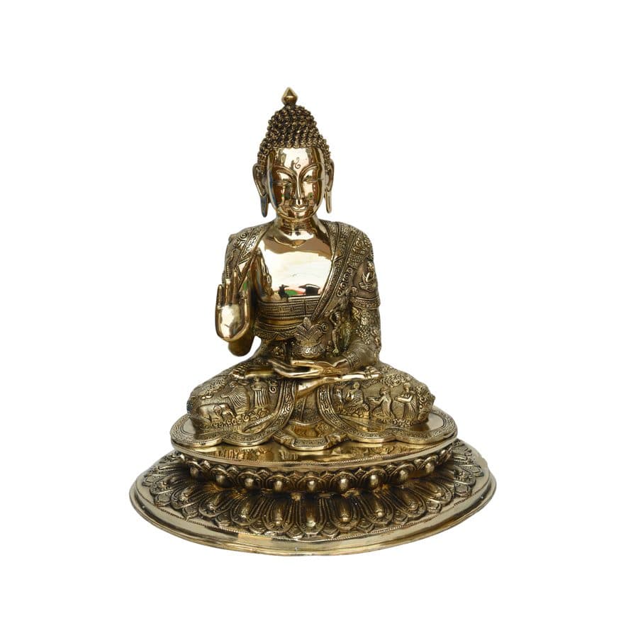 Buddha Meditation metal brass bronze finish Showpiece