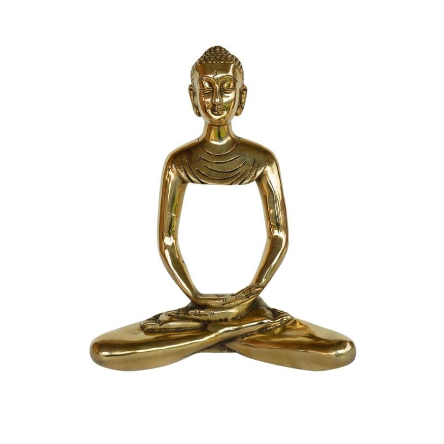 Modern buddha sculpture made in brass metal