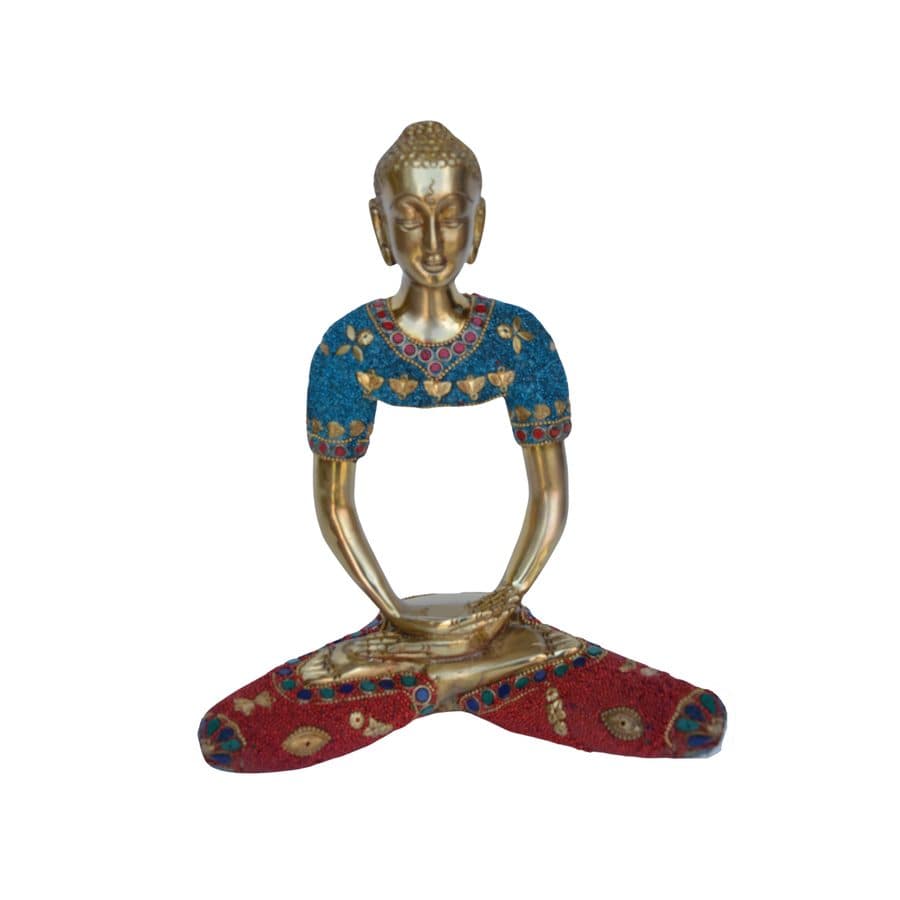 Turquoise work Modern buddha figure with Stonework