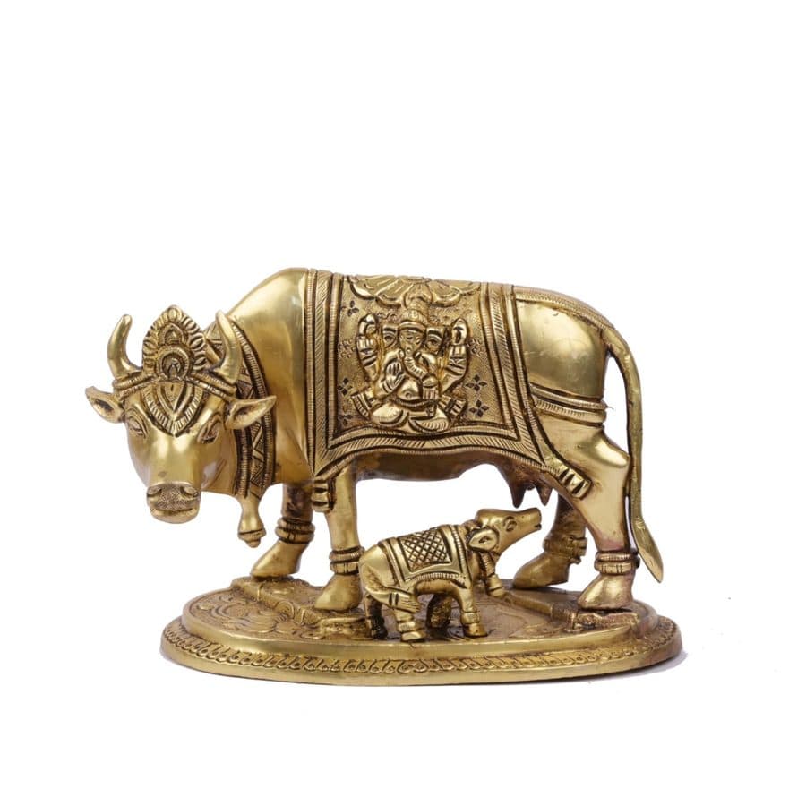 Brass statue Cow with Calf