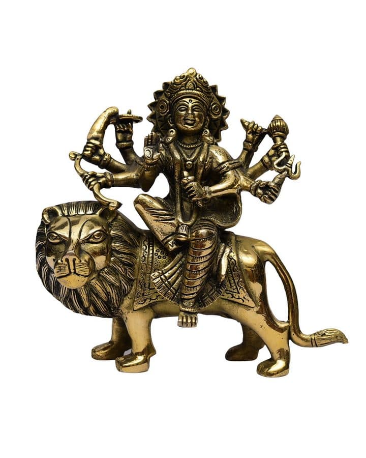 Serowali Maa Brass Durga statue