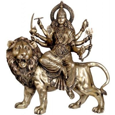 Goddess Durga Statue of Brass