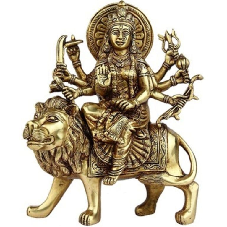 Goddess Durga Statue of Brass