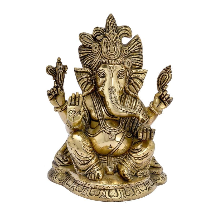 Ganesh Ji Brass Ganesh Statue Religious Idol