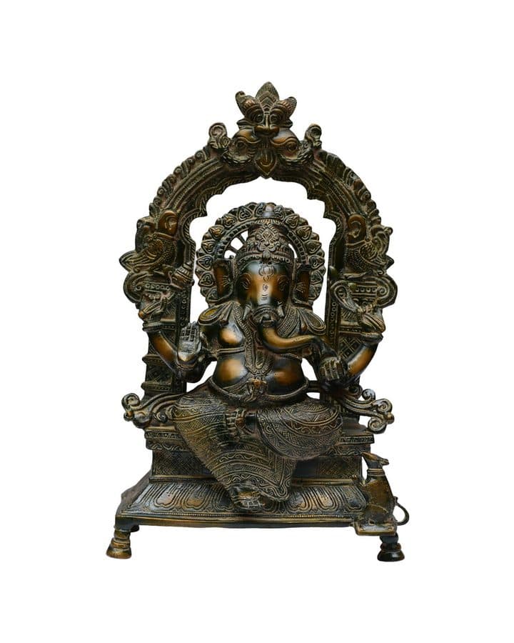 Lord Temple Ganesha Brass Statue