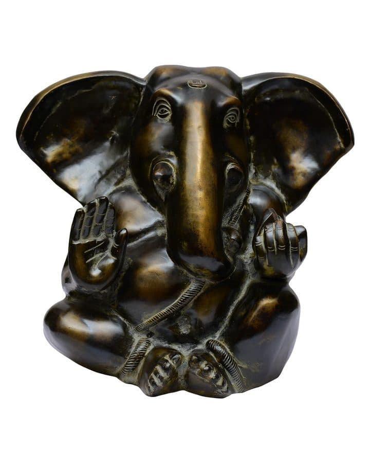 Lord Color Brass Statue Ganesha