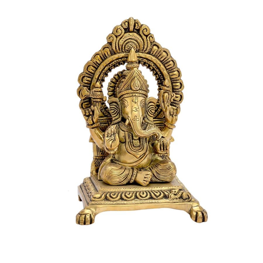 Lord Ganesha Brass Seated Ganesha Statue