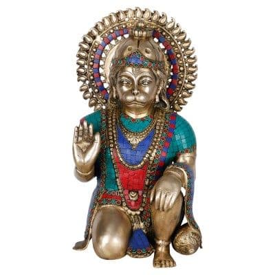 Brass Statue Hindu lord hanuman ji