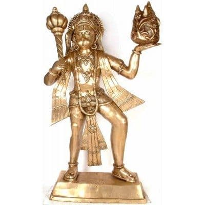 Metal bronze finish Monkey face God Hanuman brass sculpture