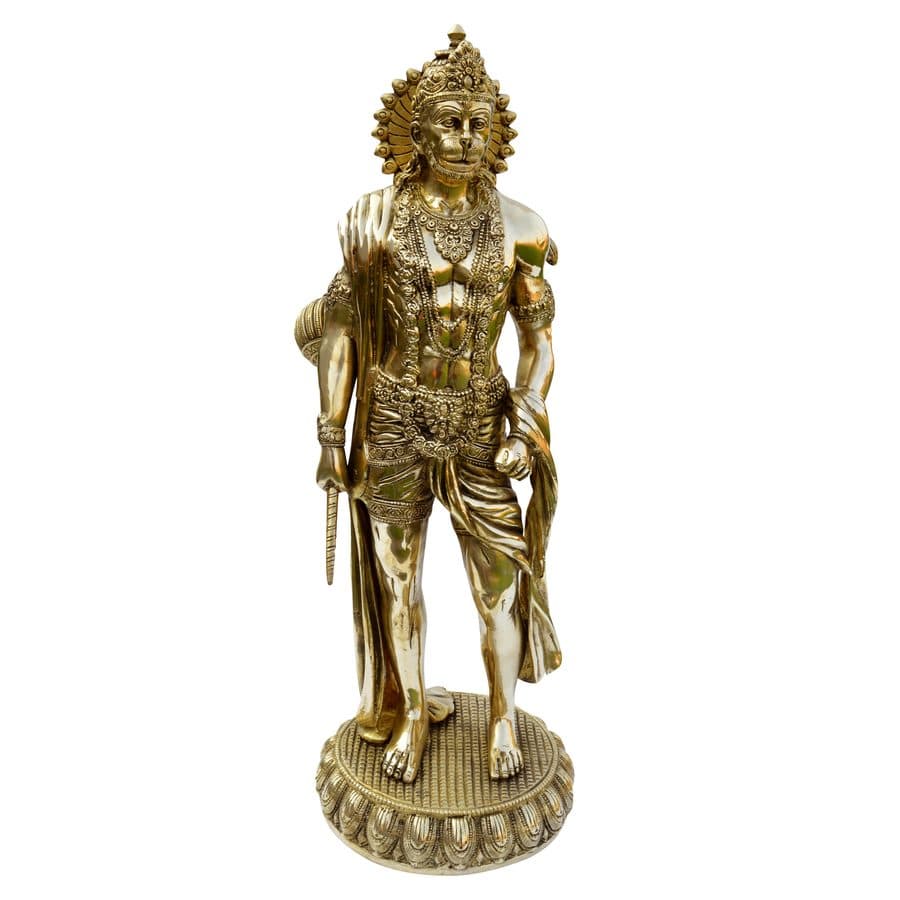 Brass The Humble Hanuman Standing Statue