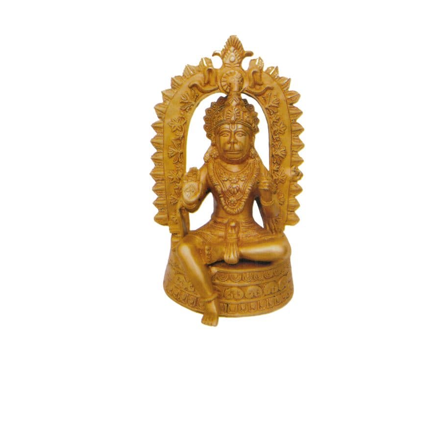 Brass Hanuman Sitting Statue