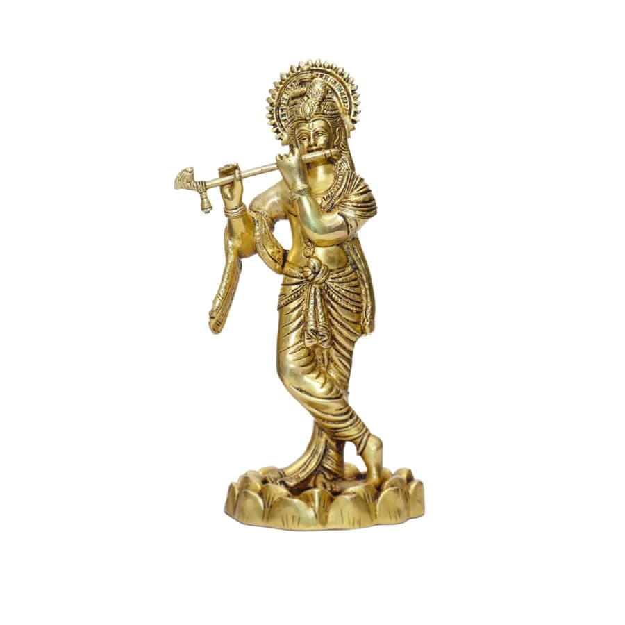Brass lord Krishna