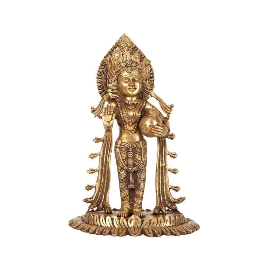 Brass statue Goddess Laxmi Standing
