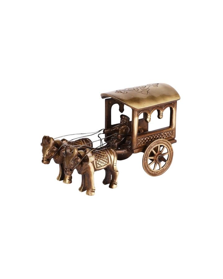 Brass Camel Cart Showpiece Figurine