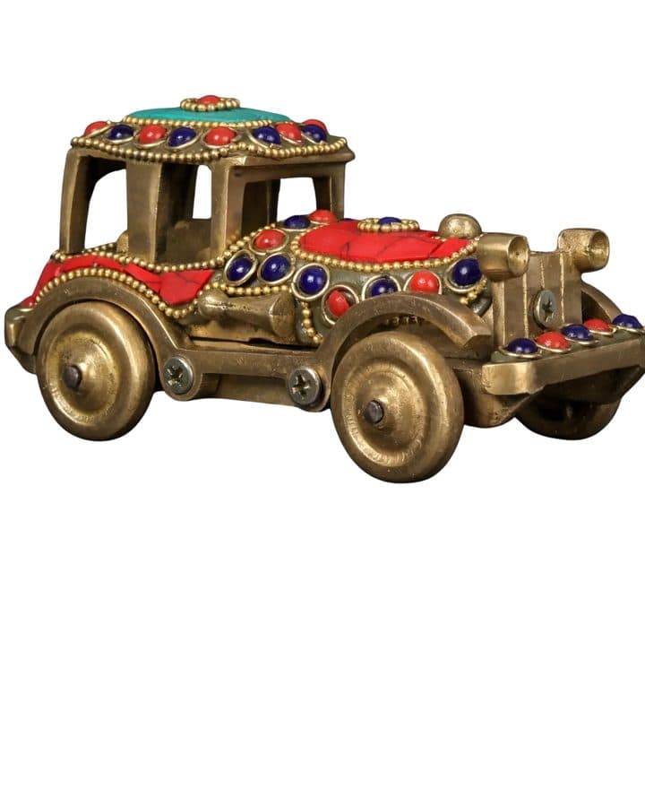 Brass Classic Car Showpiece with Inlay Work