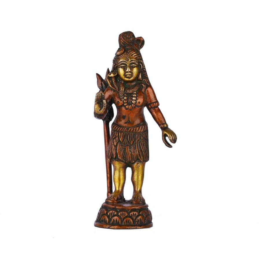 Lord Shiva Soled Brass Statue