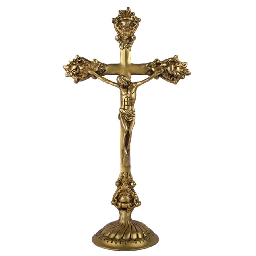 Christian God Jesus Christ Brass Cross Plated