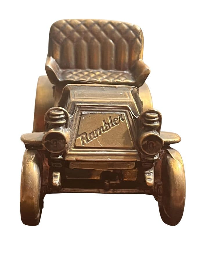 Vintage Brass 1902 Rambler Car Bank