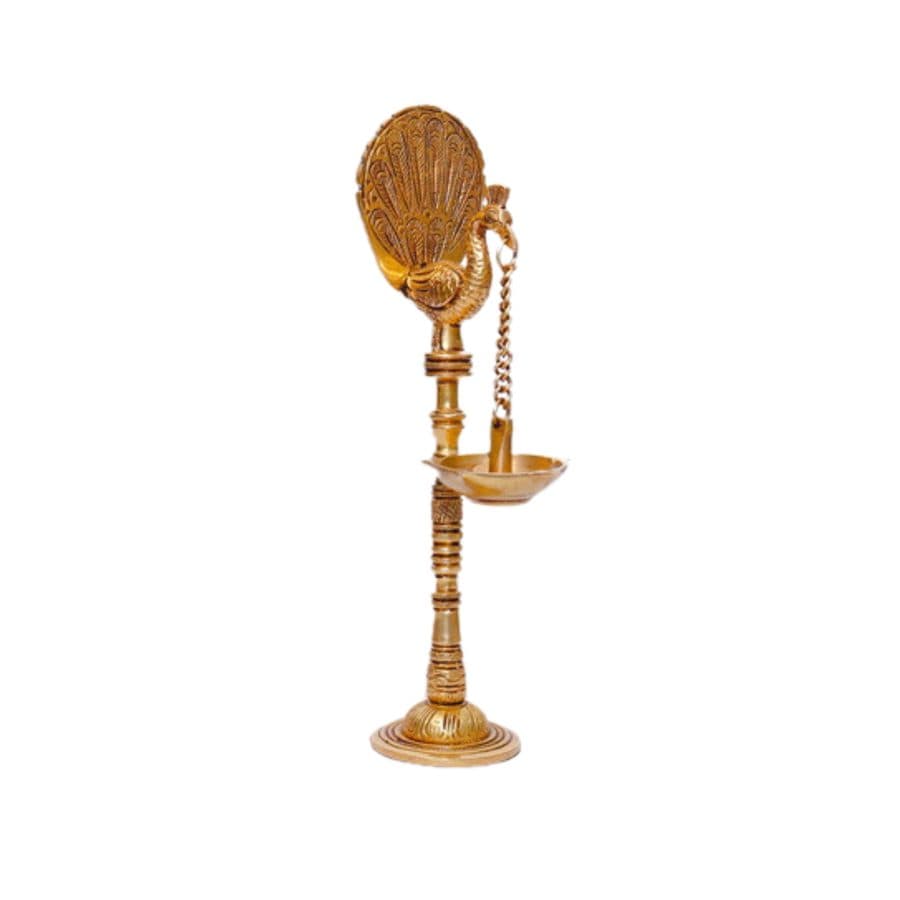 Brass Peacock lamp stand