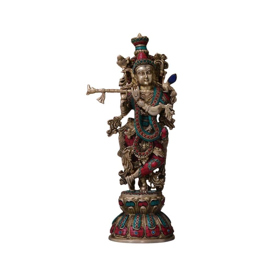 Stone work krishna Figure