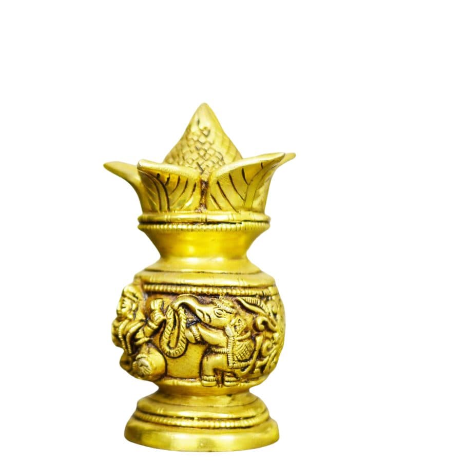 Golden Brass Vastu Pooja Kalash