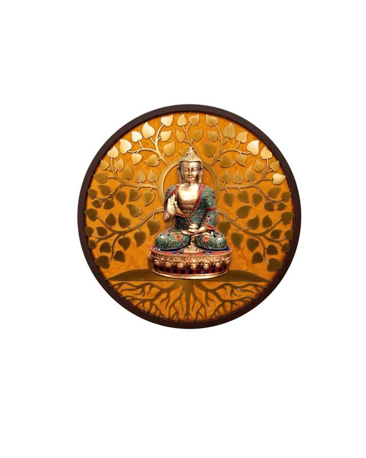 Royal Brass Buddha Tree Of Life