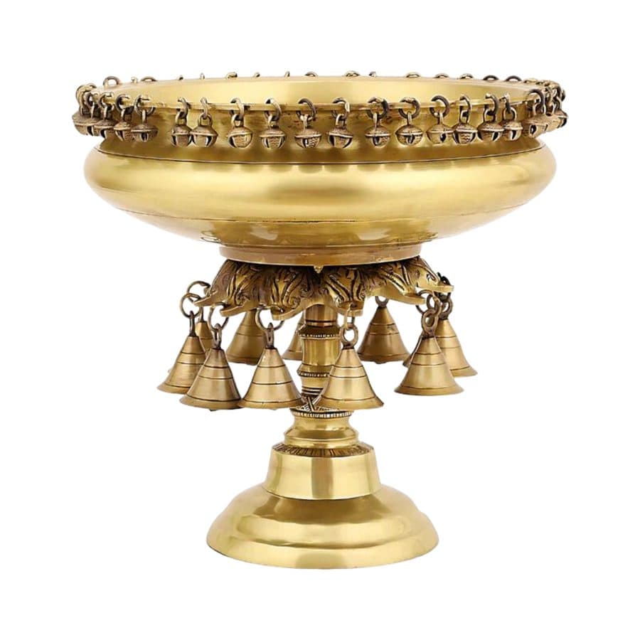 Brass Urli Bowl with Bells Ethnic