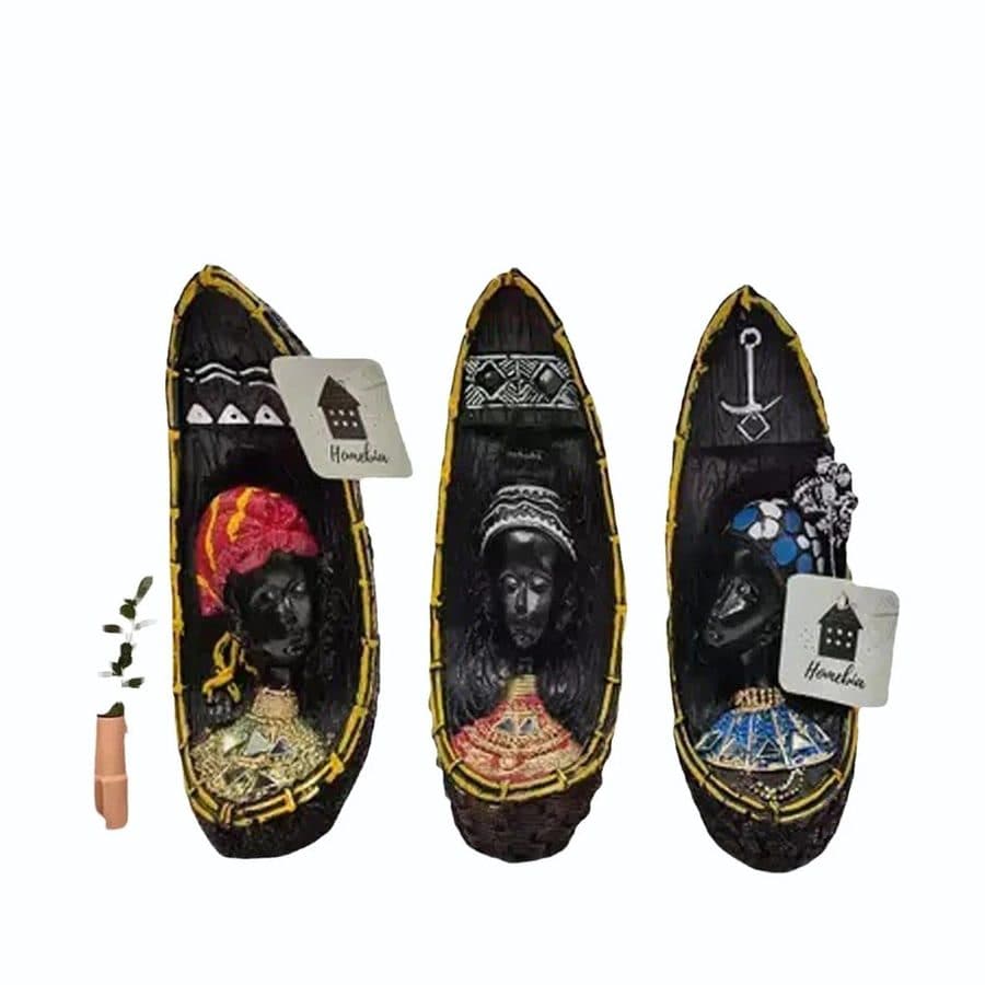 African Face lady set of 3