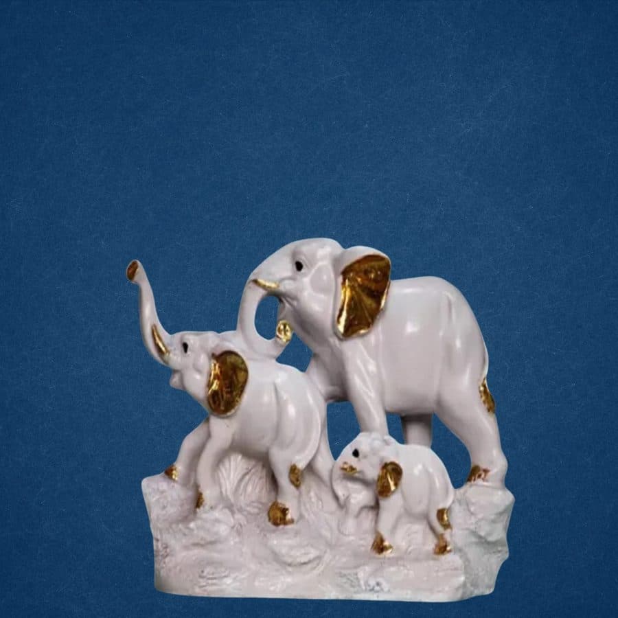 3 Elephant On Stone