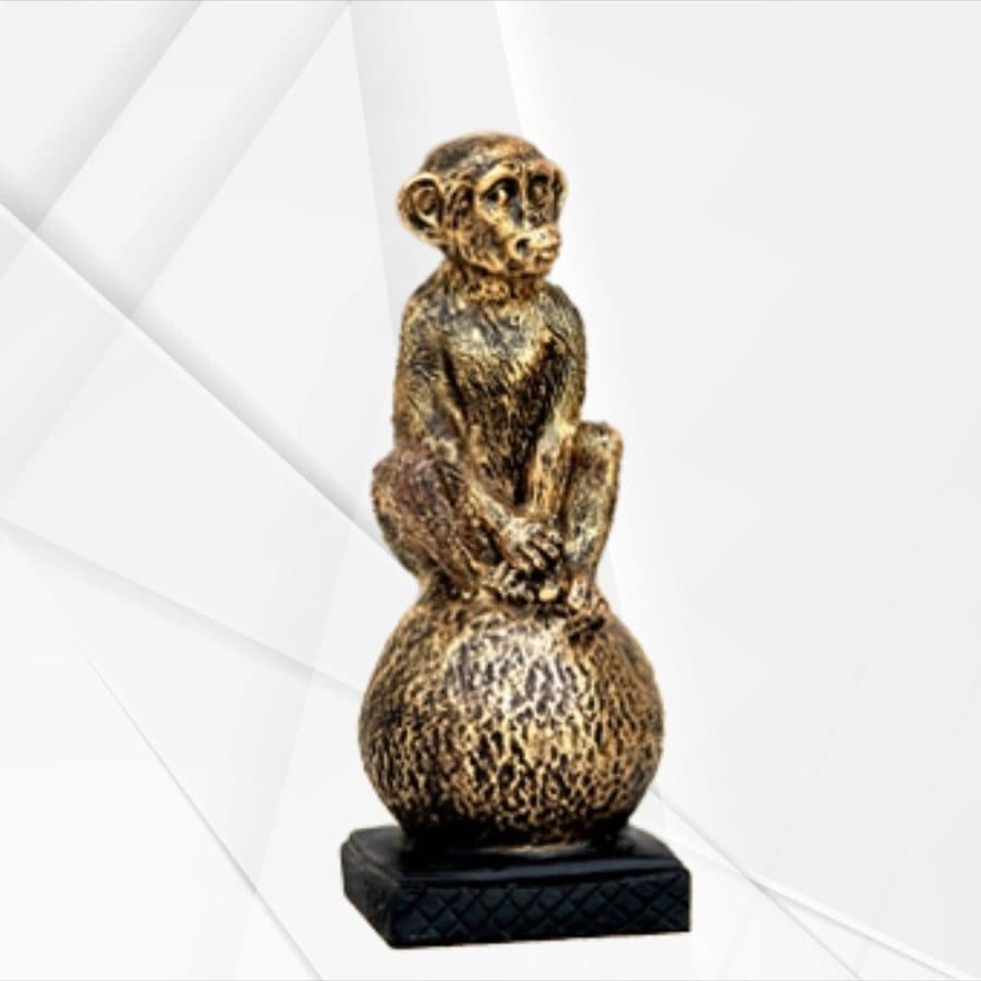 Monkey On Stone & Base