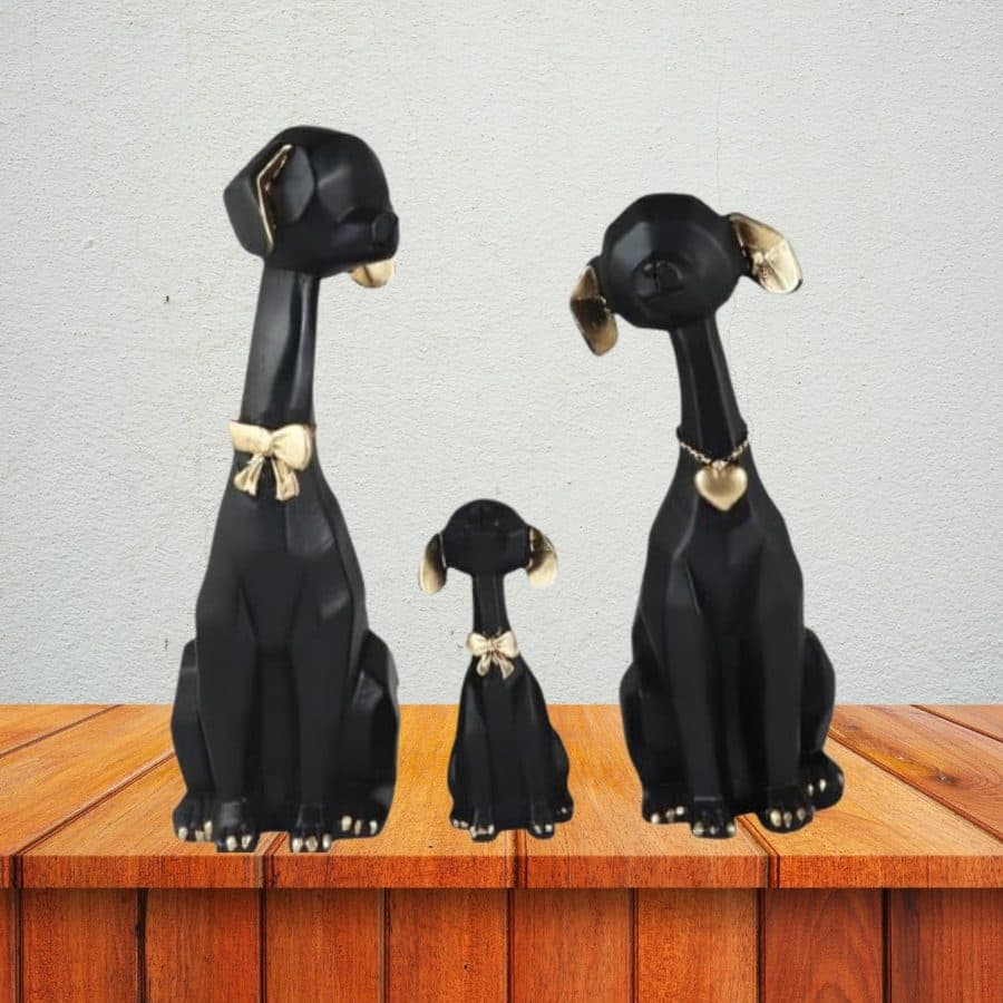 Sitting Dog Set Of 3
