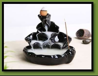 Black Mountain Back Flow Smoke Fountain With Cones NEW