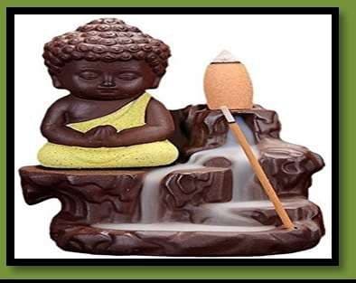 Baby Monk Back Flow Smoke Fountain with Cones