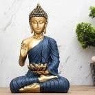 Lord Gautam Buddha Statue Golden and blue