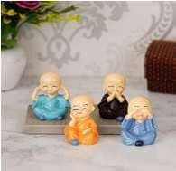 Set of 4 Monk Buddha