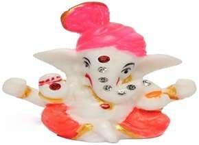 Traditional Festive White & Pink Ganesha