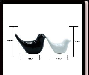 Ceramic Bird Set Of Black & White x