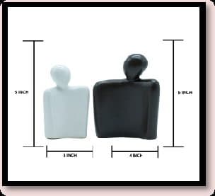 Ceramic Couple Set Of White & Black x
