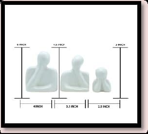 Ceramic Family Set Of x White x