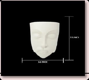 Ceramic Human Face Planter White