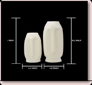 Ceramic Long Face Flower Vase Set Of x