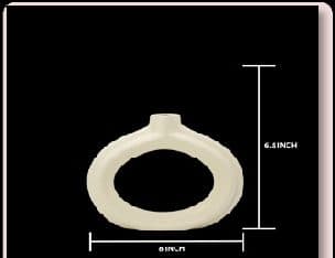 Ceramic Oval Ring Flower Vase