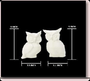 Ceramic Owl Set of White x