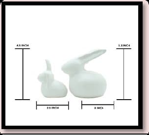 Ceramic Rabbit Set Of White x