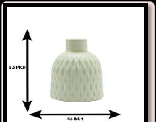 Ceramic Ribbed Bottle Vase