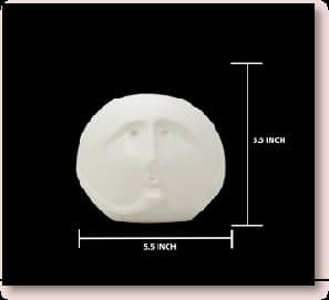 Ceramic Round Face Planter White