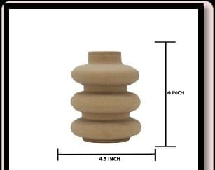 Ceramic Round Shape Insulator Vase Brown