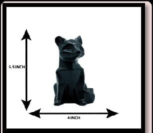 Ceramic Sitting Dog Black Without Thermacol