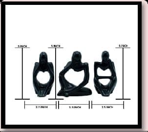 Ceramic Thinking Lady x Set Of Black x